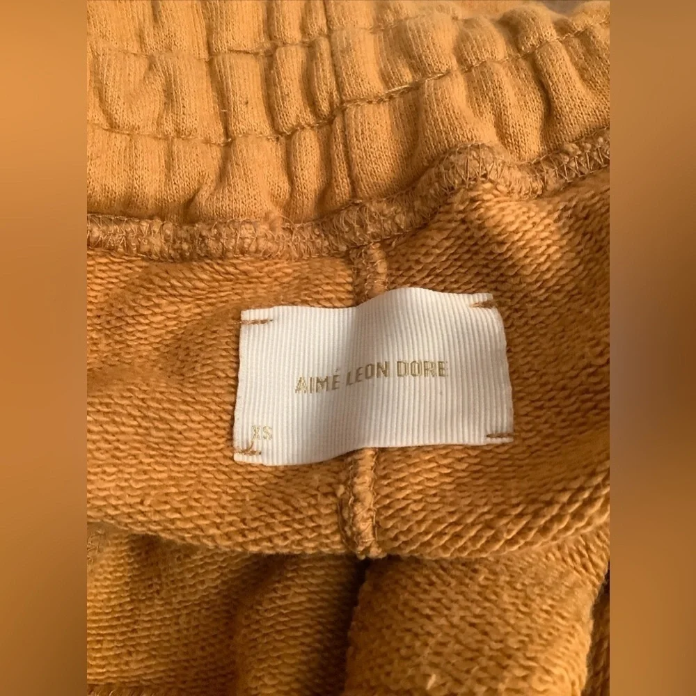 Aime Leon Dore Pullover Hoodie Sweatshirt Small + Sweatpants XS Mustard …​​​​